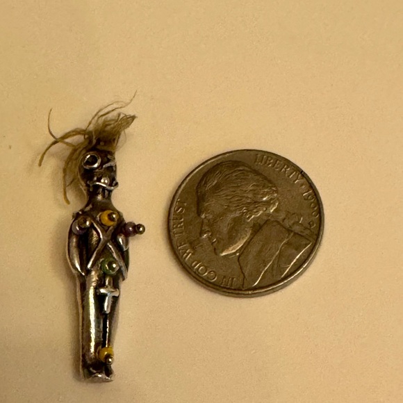 Silver Voodoo Doll Pendant ♥️ Mignon Faget - Picture 3 of 3